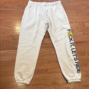 SoulCycle Cream/Tan Sweatpants NWOT